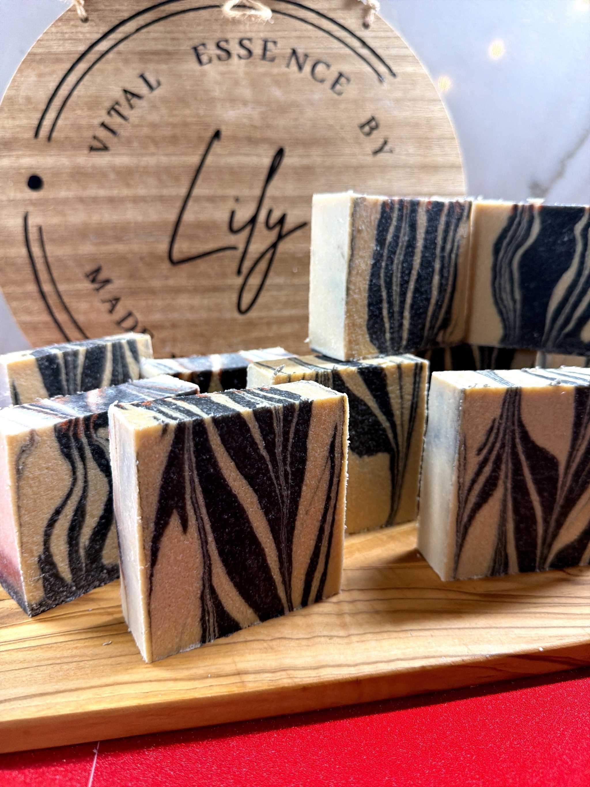 Bar of Charcoal + Goat Milk + Oatmeal Soap with natural ingredients for deep cleansing and soothing skin benefits