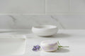 Lavender facial soap bar with natural botanical ingredients for gentle cleansing and soothing sensitive skin