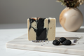 Handcrafted Charcoal Goat Milk Oatmeal soap bar for deep cleansing and soothing skin benefits